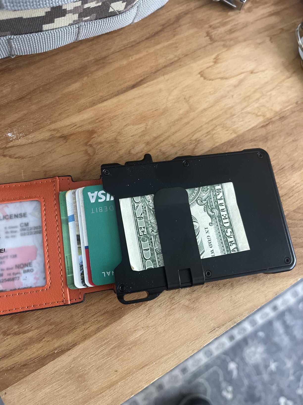 Airtag Wallet for Men Smart Wallet for Air Tag RFID Blocking Minimalist | Slim Pop Up Metal Credit Card Holder for 12+ Cards, ID Window & Money Clip Inside Birthday Gifts for Men, No Airtag Included customer photo 2