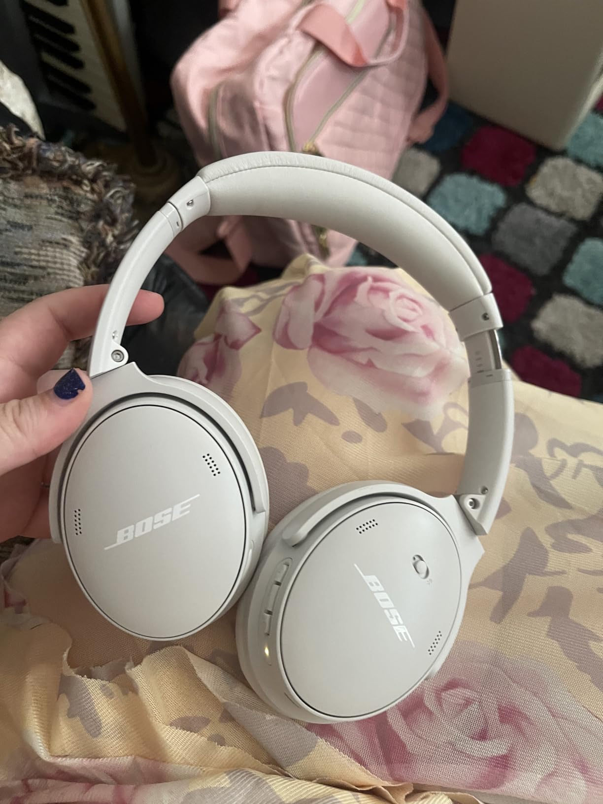 Bose QuietComfort Headphones - Wireless Bluetooth Headphones, Active Over Ear Noise Cancelling and Mic, USB-C Charging, Deep Bass, Up to 24 Hours of Playtime, Twilight Blue - Limited Edition Color customer photo 2