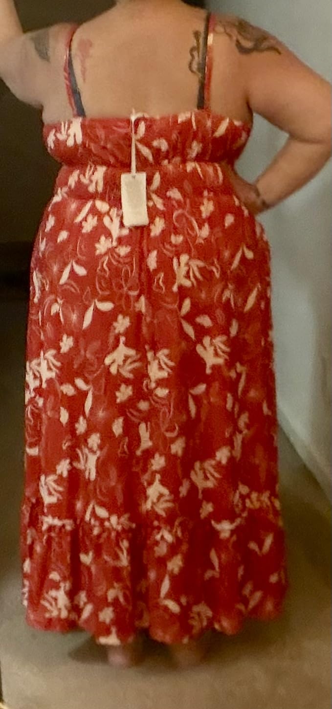 GRACE KARIN Summer Dresses for Women 2026 Vacation Smocked Floral Maxi Dress Boho Beach Sundress with Pocket customer photo 2
