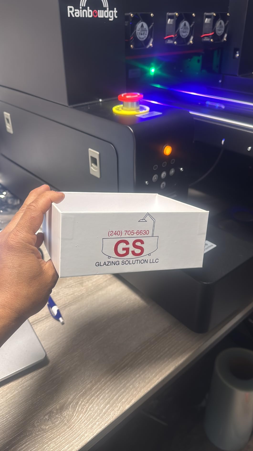 RAINBOWDGT A3 UV Printer, White Ink Circulation, Bottle Holder & Stickers | Includes Windows Laptop, 2-Year Ink Supply, Tactile 3D Embossing Effects customer photo 2