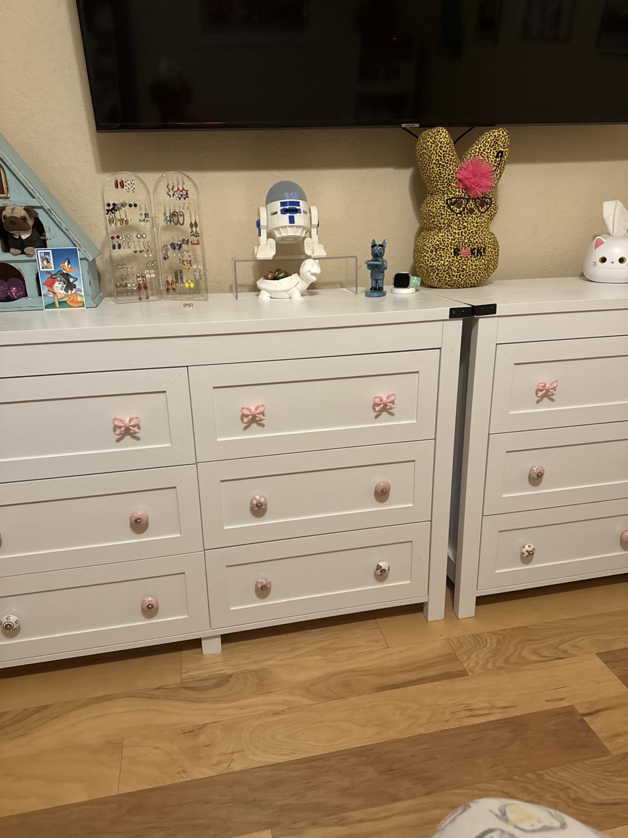BORNOON 9-Drawer Dresser, Modern Wooden Storage Chest of Drawers, Dresser TV Stand, Wood Drawer Organizer with Metal Handles for Bedroom, Living Room, Hallway customer photo 1