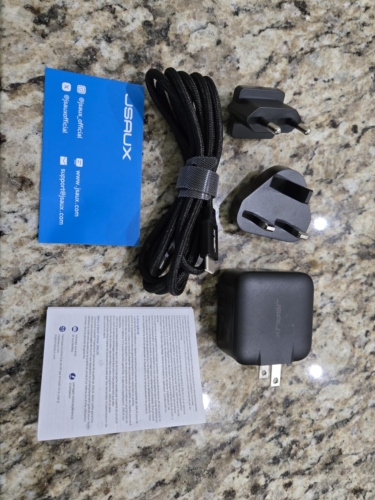 JSAUX 65W GaN USB C Charger for Switch 2, EU/UK Plug, 6.6FT Cable, Black | Powers in TV Mode, GaN PD Fast Charge for ROG Xbox Ally, Steam Deck, ROG Ally, iPhone 17, Galaxy, Tablet & Laptop customer photo 2