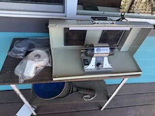 Jewelry Polisher - Adjustable Variable Speed Bench Buffer Polishing & Buffing Machine, Dental Buffer & Lathe - With Dust Collector Hood, Working Light & Filter for Jewelry, Silver and Metal Polishing customer photo 1