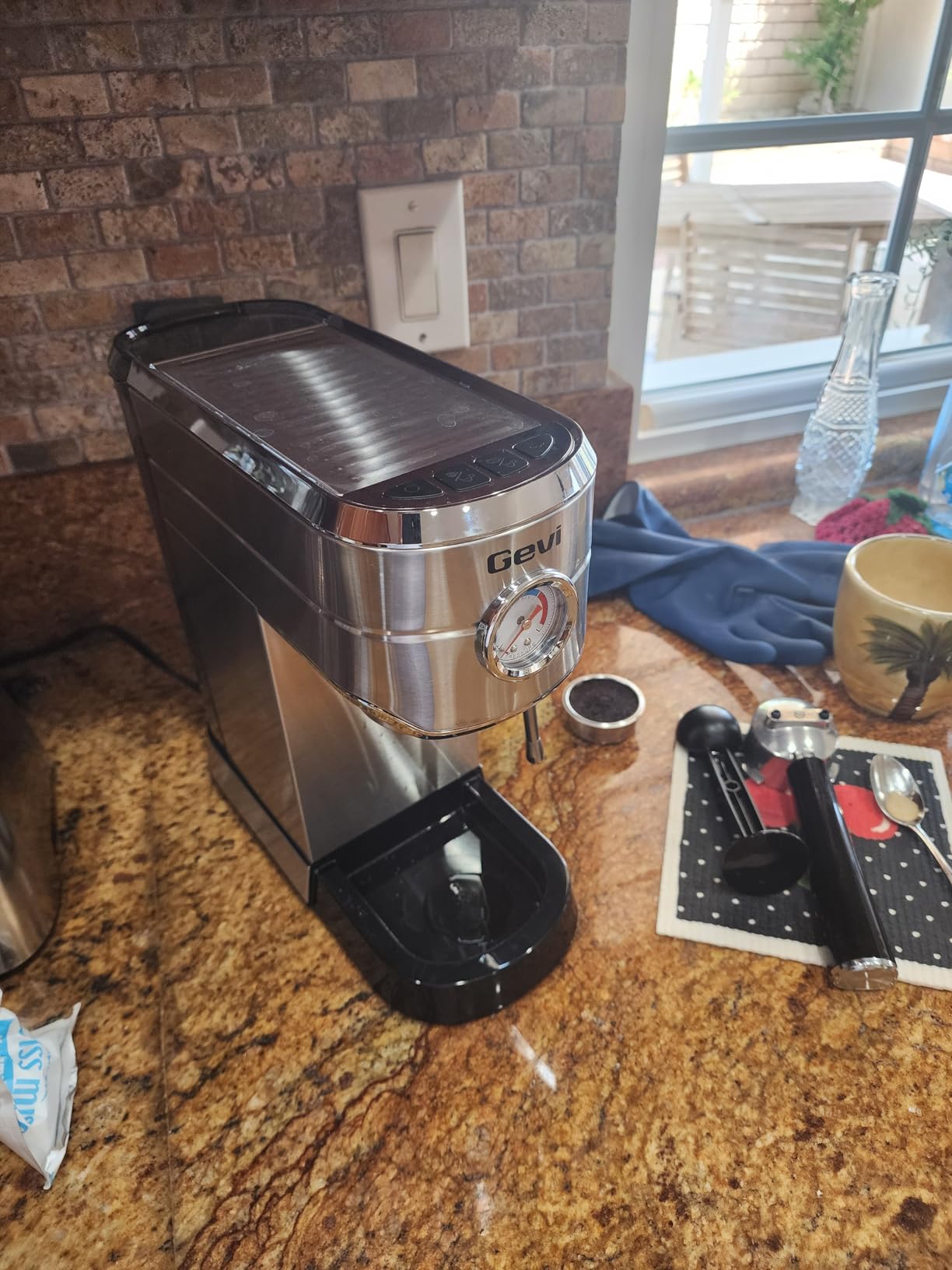 Gevi 20 Bar Compact Espresso Machine for Home, Latte and Cappuccino Coffee Maker | BPA-free; 34oz Water Tank; Built-in Pressure Gauge; with Compatible Accessories; Can Make Americano; Easy to Clean; with Steam Wand customer photo 2