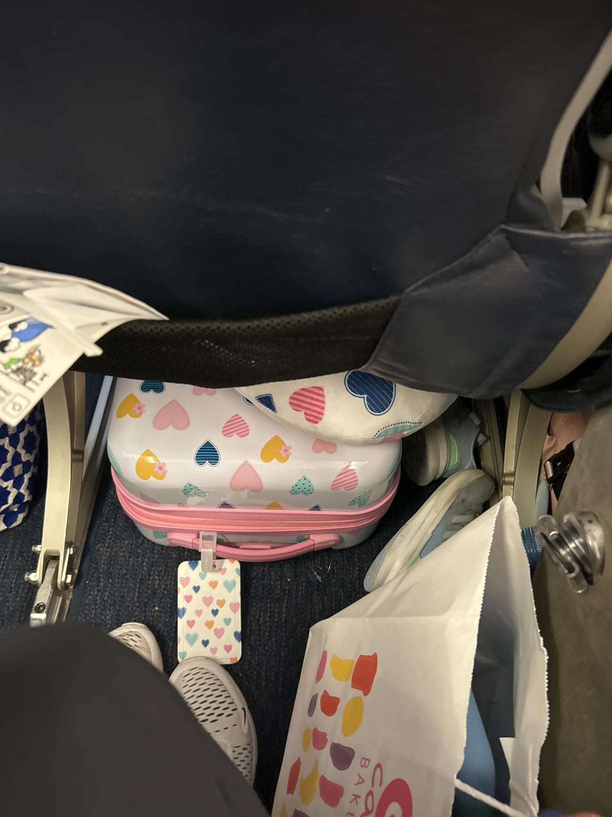 Kid's Luggage Set 2 Piece Suitcase Set Hardside Luggage with Spinner Wheels Girls Carry on Toddler Travel Rolling Suitcase with Neck Pillow Airline Approved customer photo 1