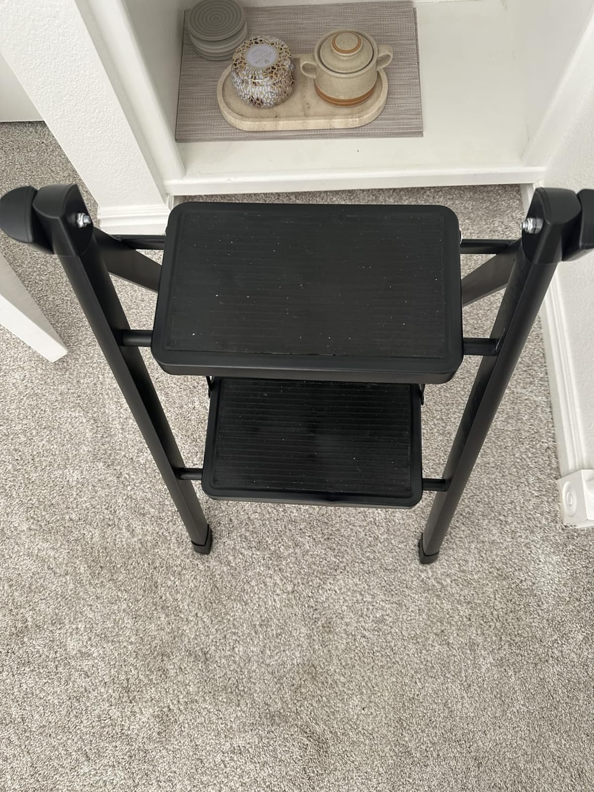 Foldable Spa Hot Tub Steps, Non-Slip 2 Step Stool Pool Ladder | High Load-Bearing Universal Spa Steps Hot Tub Stairs for Outdoor Indoor Deck Patio Steps Accessories (Black) customer photo 1