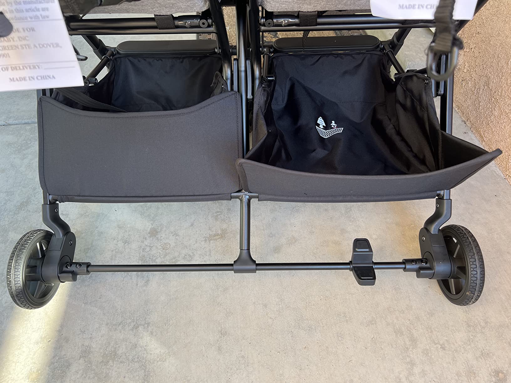 Mompush Lithe Double Stroller, Lightweight Side by Side, Infant & Toddler | 25 lbs design, 31.1-inch width fits doorways, one-step fold, independent recline, UPF50+ canopy, all-wheel suspension customer photo 1