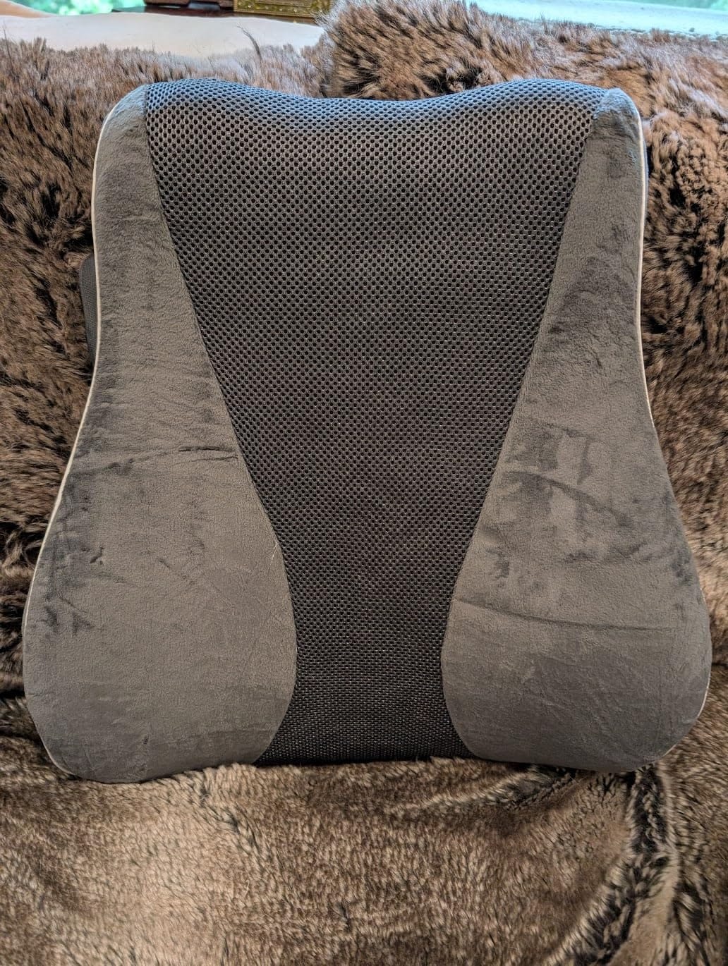 CloudBliss Lumbar Support Pillow, Memory Foam for Office Chair, Black | Ergonomic High-Density Memory Foam, Adjustable Straps, Washable Mesh Cover, Lower Back Support for Office, Gaming & Car Seat customer photo 1