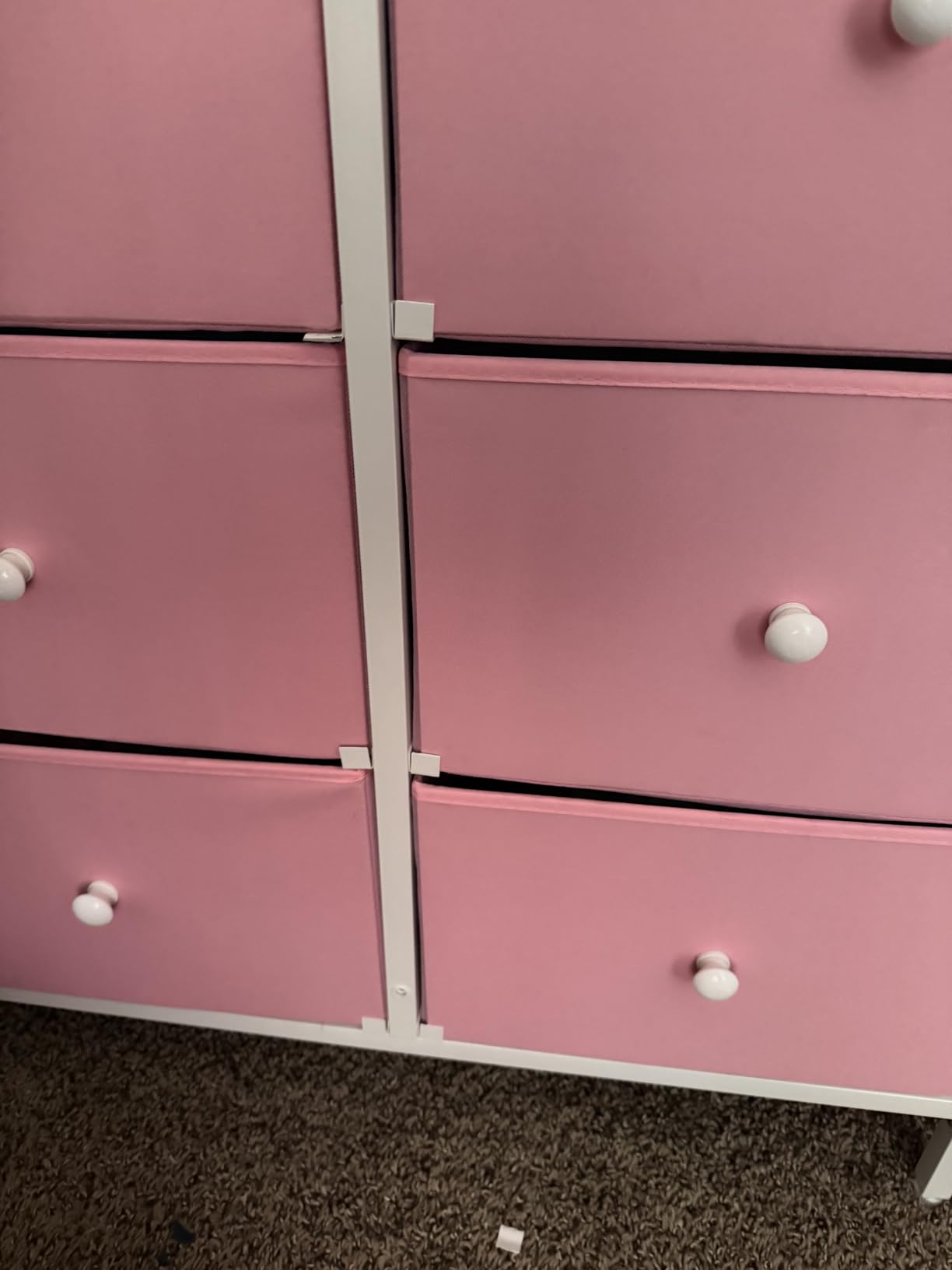 BOLUO Baby Dresser with Changing Table Top, Black Changing Table Dresser with 6 Fabric Drawers Diaper Changing Station with Storage Shelf for Nursery Modern customer photo 1