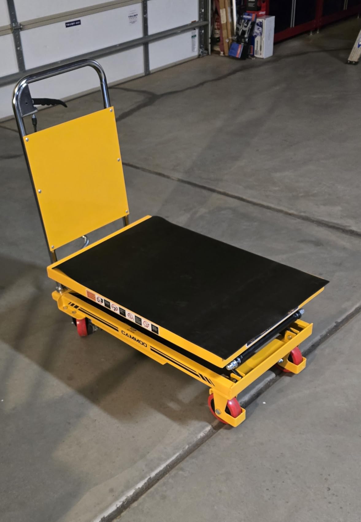 CAMMOO Hydraulic Lift Table Cart, 330lbs Capacity 49.6