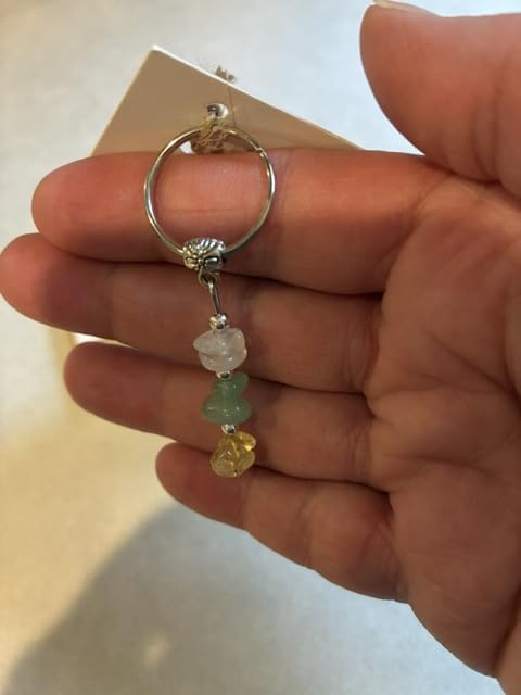 Retirement Gift For Woman, Keychain For Friend, Coworker, Teacher, Nurse | Made With 3 Types Of Genuine Stone Beads And Stainless Steel Ring, Lightweight 2.43 Inch Keychain, Includes Sentimental Card customer photo 2