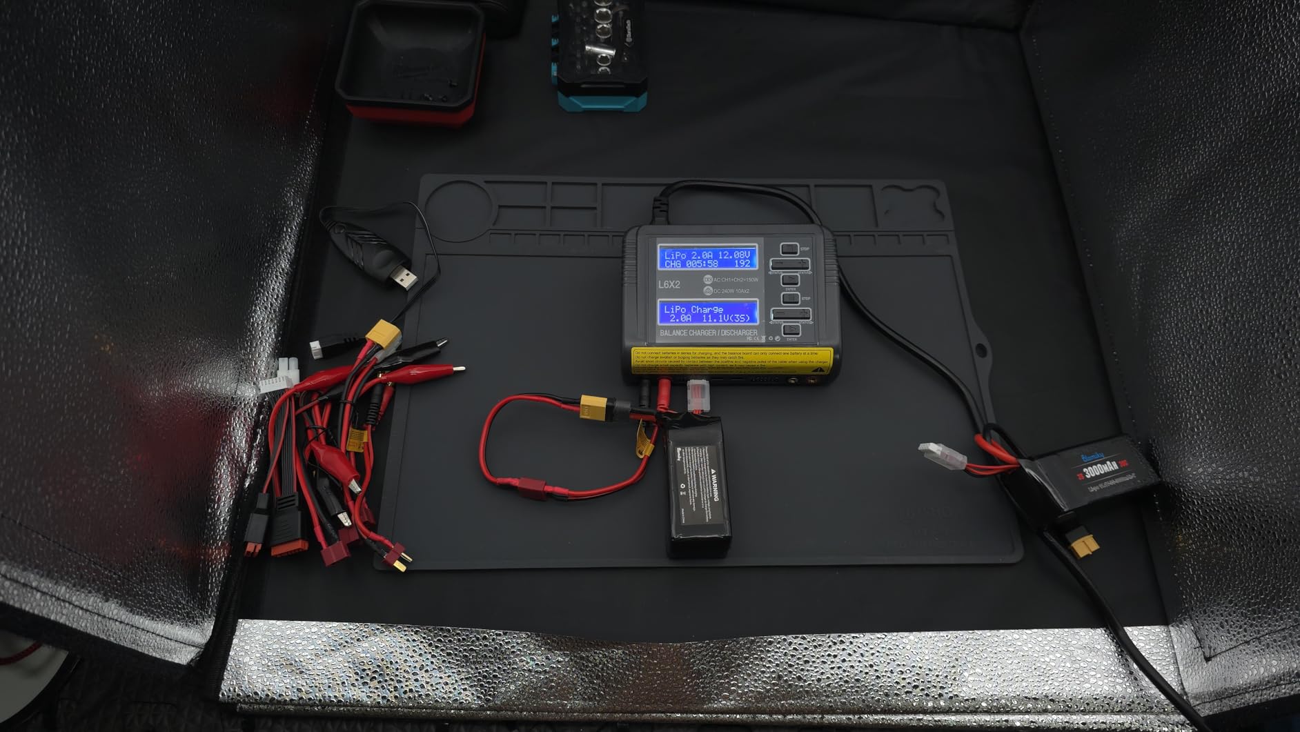 LiPo Battery Charger Fast Balance Battery Chargers Discharger for 1S-6S LiPo Li-ion Life LiHV 1S-15S NiCd NiMH PB Smart Batteries RC Car RC Drone (Blue) customer photo 2