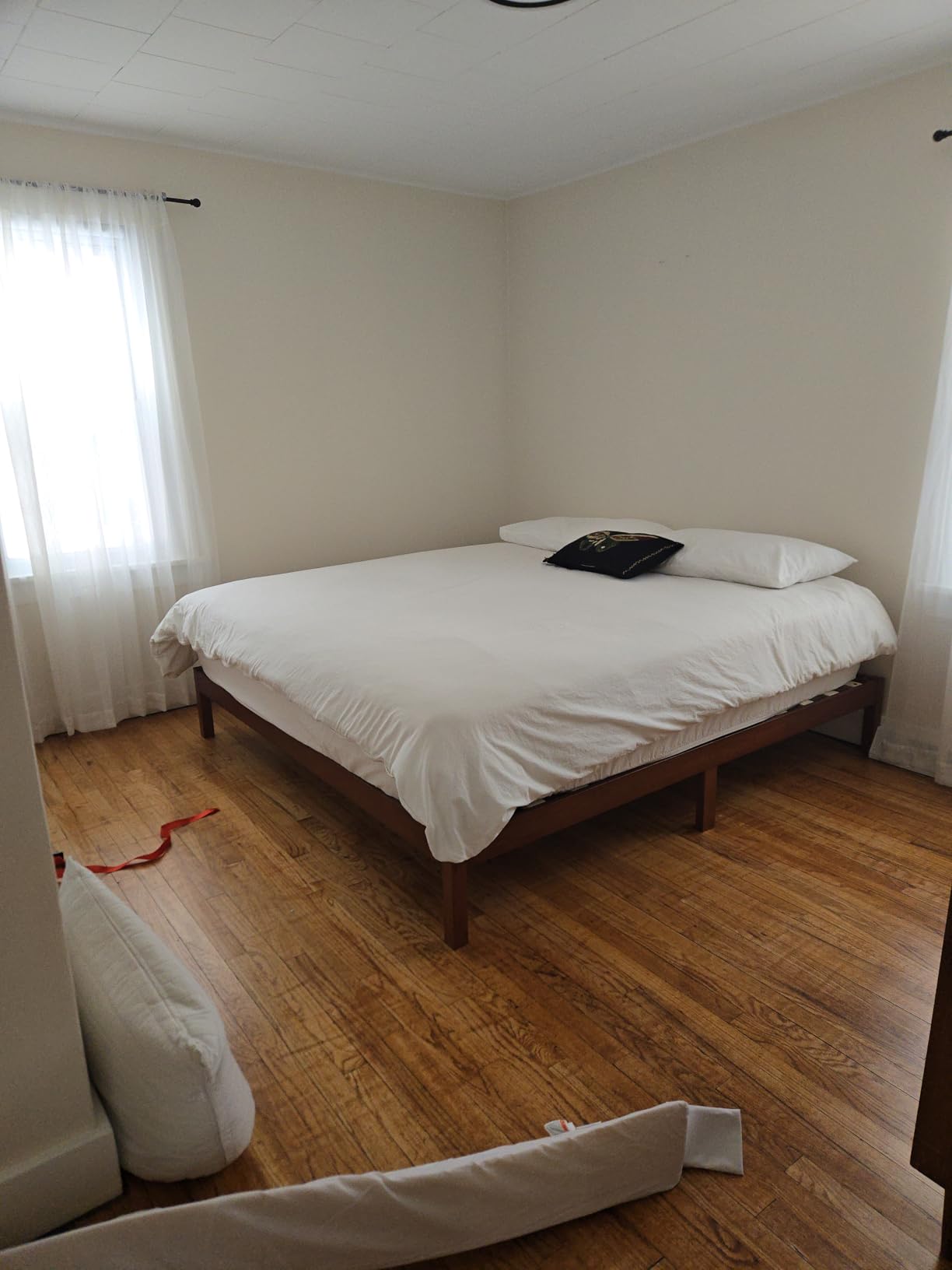 LIFEMENT Twin Bed Frame Signature Wood Platform, Noise Free, Under Bed Storage, No Box Spring Needed, Easy Assembly, Natural customer photo 2