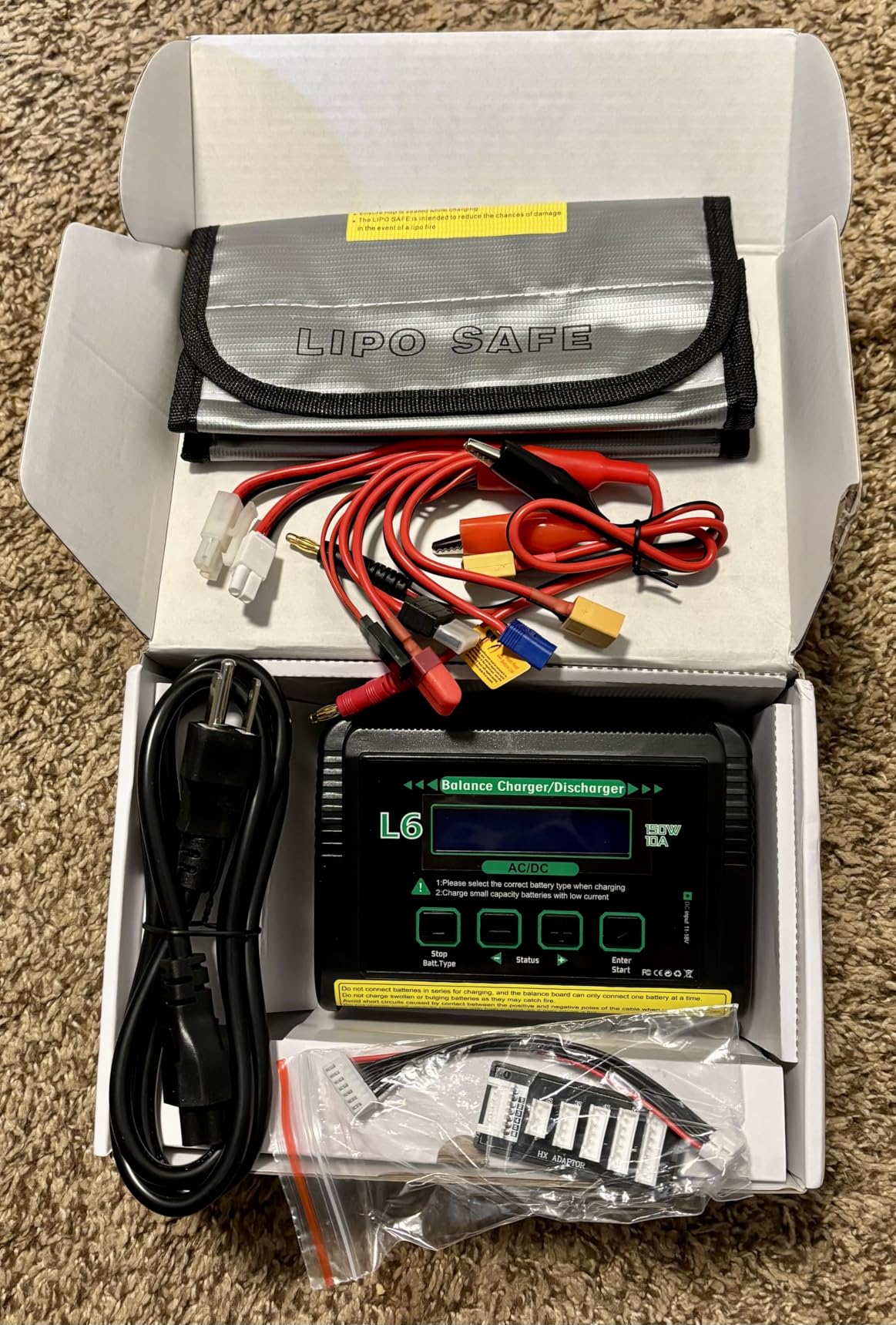 B6AC 80W Lipo Battery Balance Charger 6A Discharger, RC Hobby LiPo/Li-ion/Life NiMH/NiCd Digital Battery Balance Charger with AC Power Supply customer photo 1
