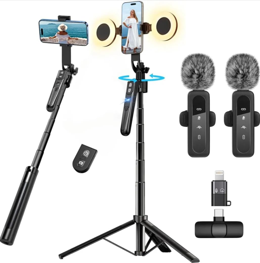 yAyusi Magnetic Vlogging Kit for iPhone/Android, 71