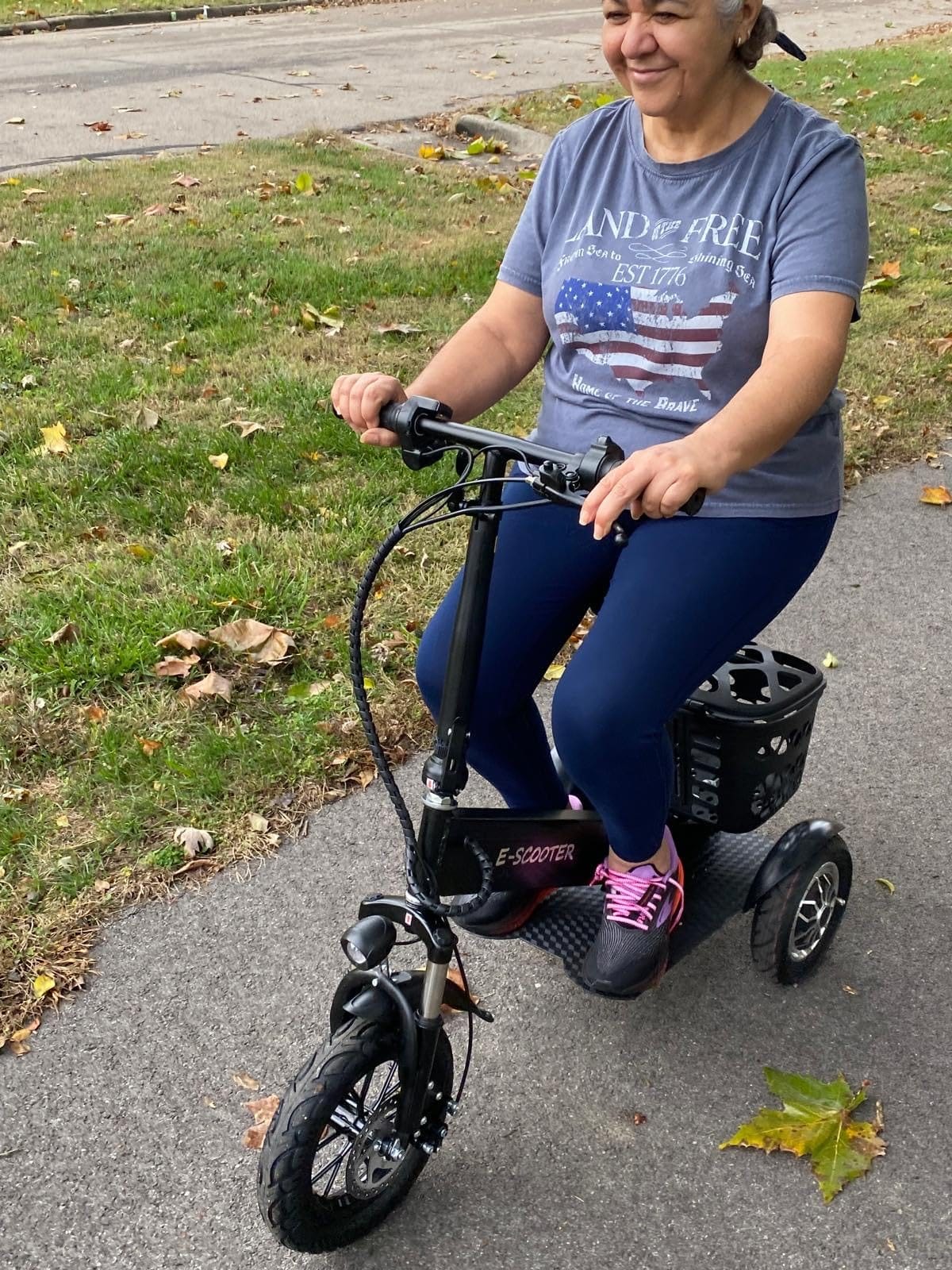 3 Wheel Mobility Scooters for Seniors, 3 Wheel Electric Scooter for Adults, Electric Wheelchair Device, 10 Mile Range, Supports 330lbs Weight, Only 48lbs, Adjustable, with Headlight, Basket customer photo 1