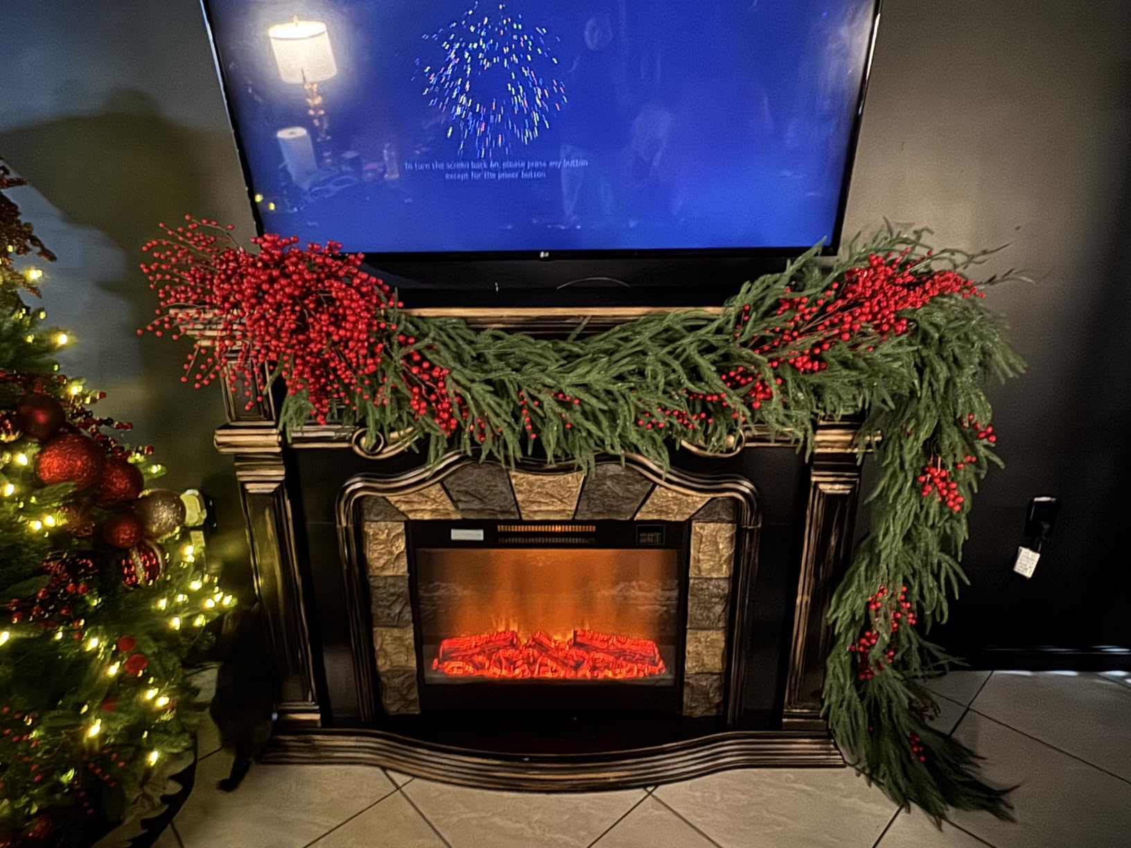 9FT Artificial Norfolk Pine Garland, Realistic Christmas Greenery Garland for Mantle, Staircase, Banister, Fireplace, Wall, Door, Table, Indoor & Outdoor Holiday Xmas Decortions customer photo 1
