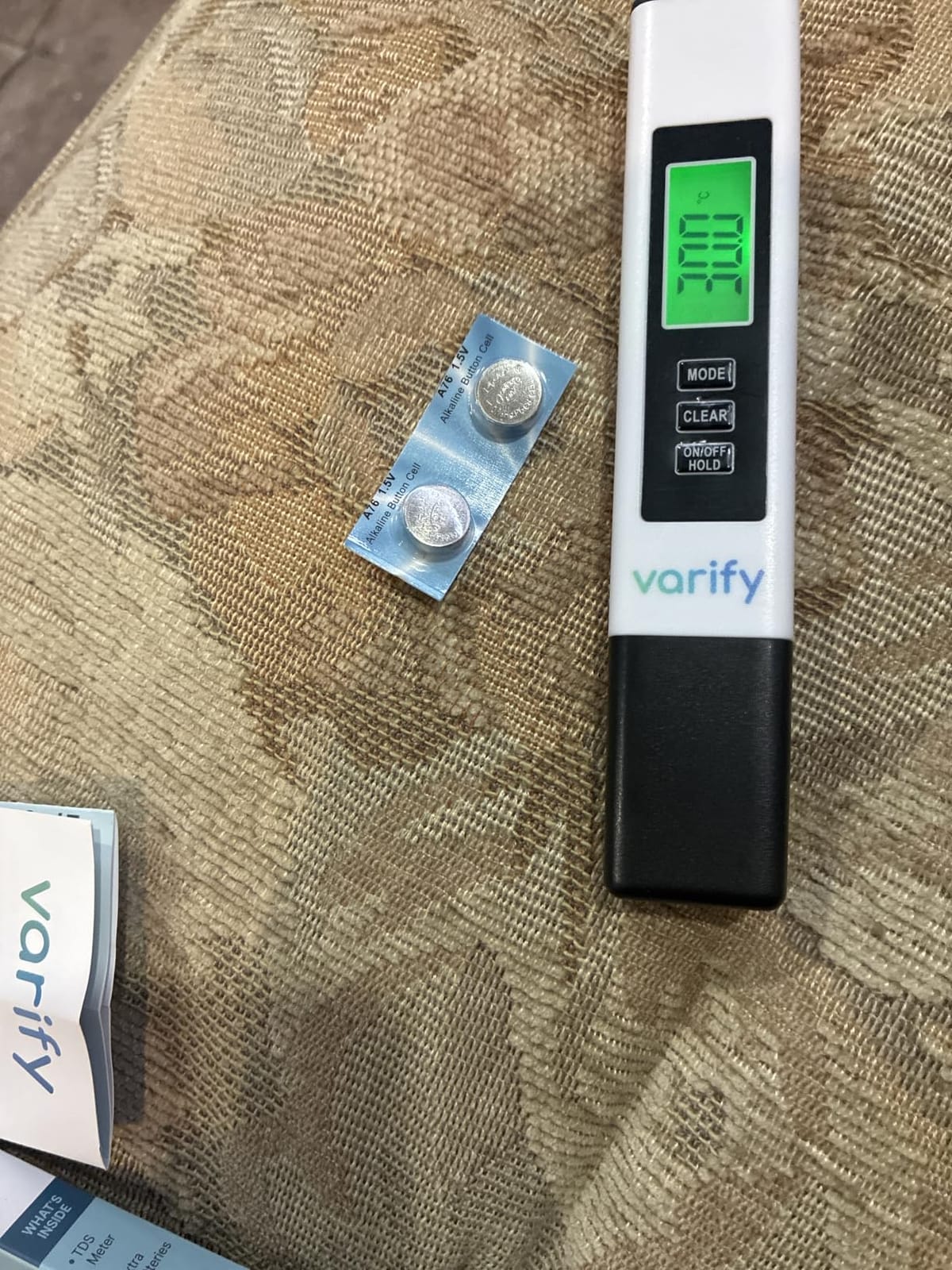 Varify TDS Meter Digital Water Tester for Drinking Water Instant 4in1 Test | Extra Batteries Included, Instant Results, Aquarium Safe, Hydroponics Ready, Portable Design, Accurate PPM Readings customer photo 2