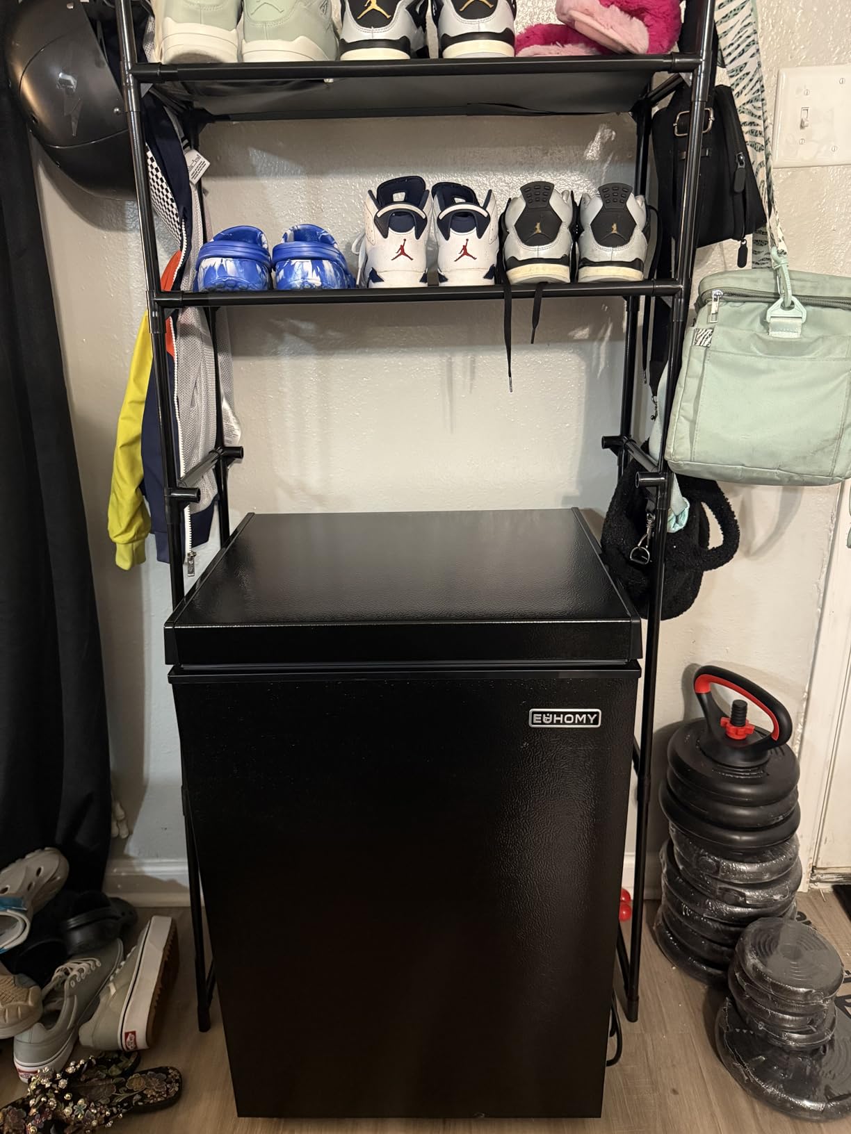 EUHOMY 3.5 Cu.Ft Chest Freezer, Deep Freezer Top Door, Black | 7-Level Thermostat, 6°F to 10°F, Storage Basket, Energy Efficient, 38 dB, Dorm Use, Apartment Use customer photo 2