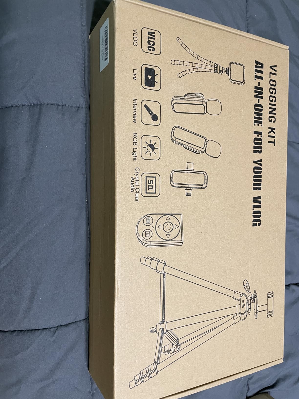 Vlogging Kit for iPhone/Android, YouTube Starter Kit with Wireless Microphone/Camera Tripod/Flexible Tripod/RGB Fill Light, Content Creator Essentials Kits for TikTok Vlog Video Recording customer photo 2