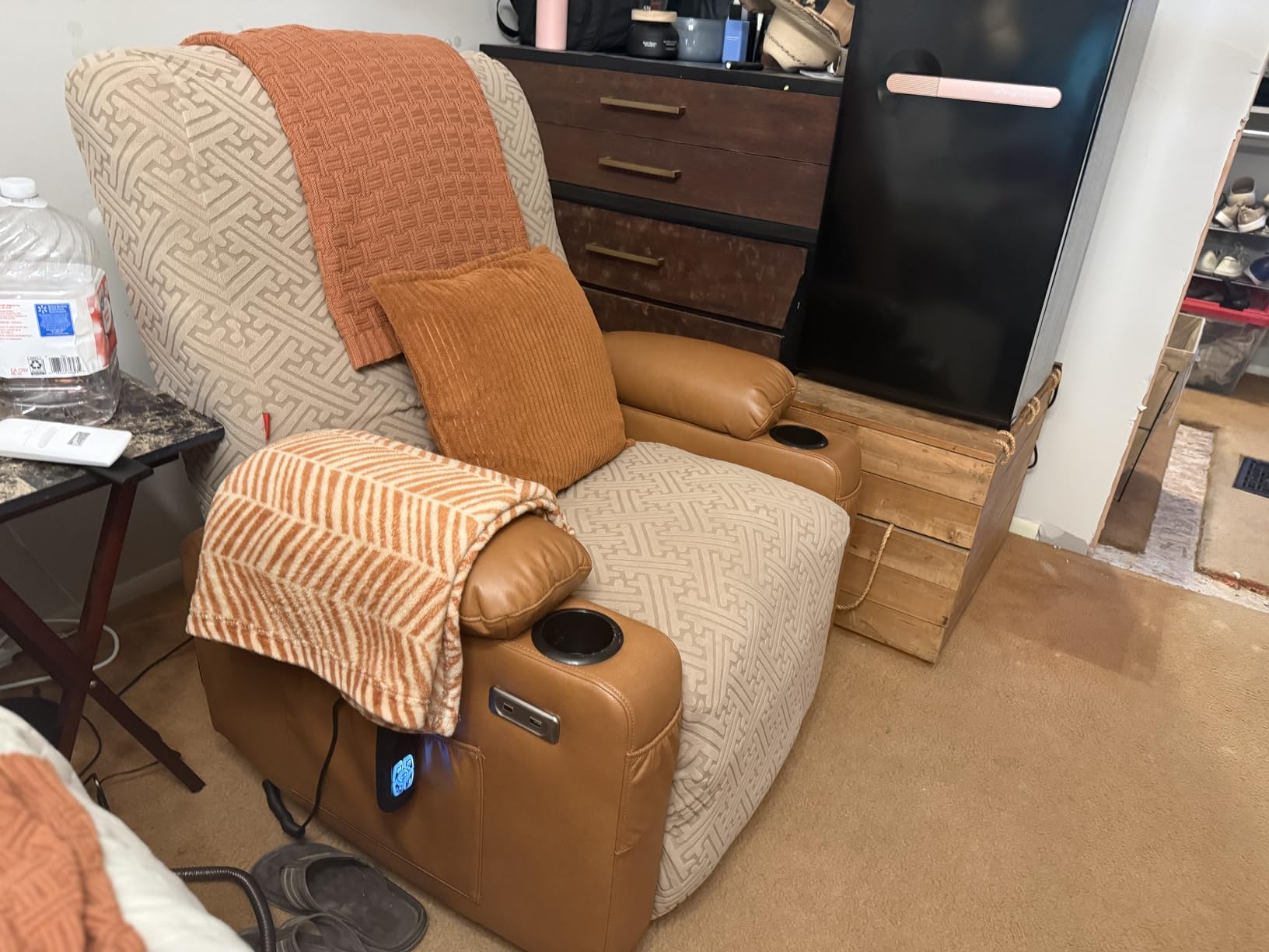 Dual Motor Power Lift Recliner for Elderly with Massage and Heat, Camel customer photo 1