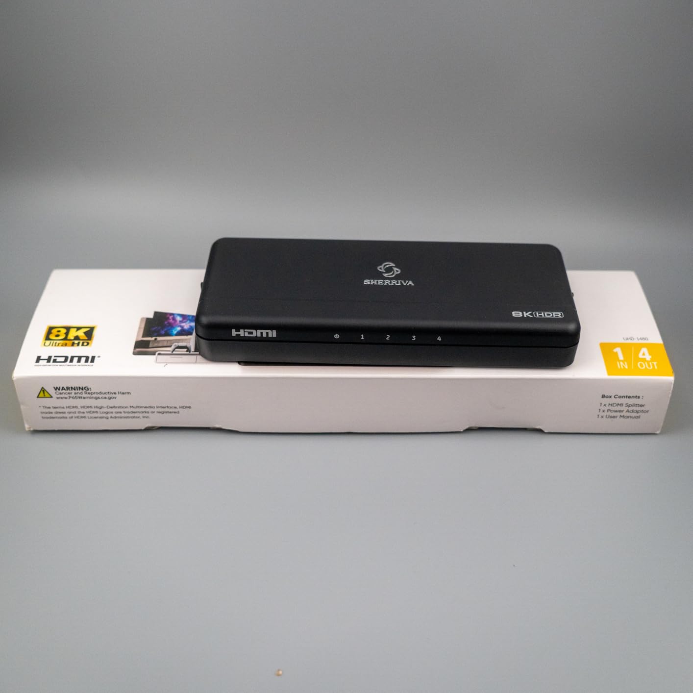 8K HDMI Splitter 1 in 4 Out (Mirror Only) - HDMI 2.1 | 8K@60Hz, 4K@240Hz DSC, 4K@120Hz, Auto Downscaling, 48Gbps, HDCP 2.3, Duplicate Screens for Multiple Monitors, TV, PS5, Xbox customer photo 2