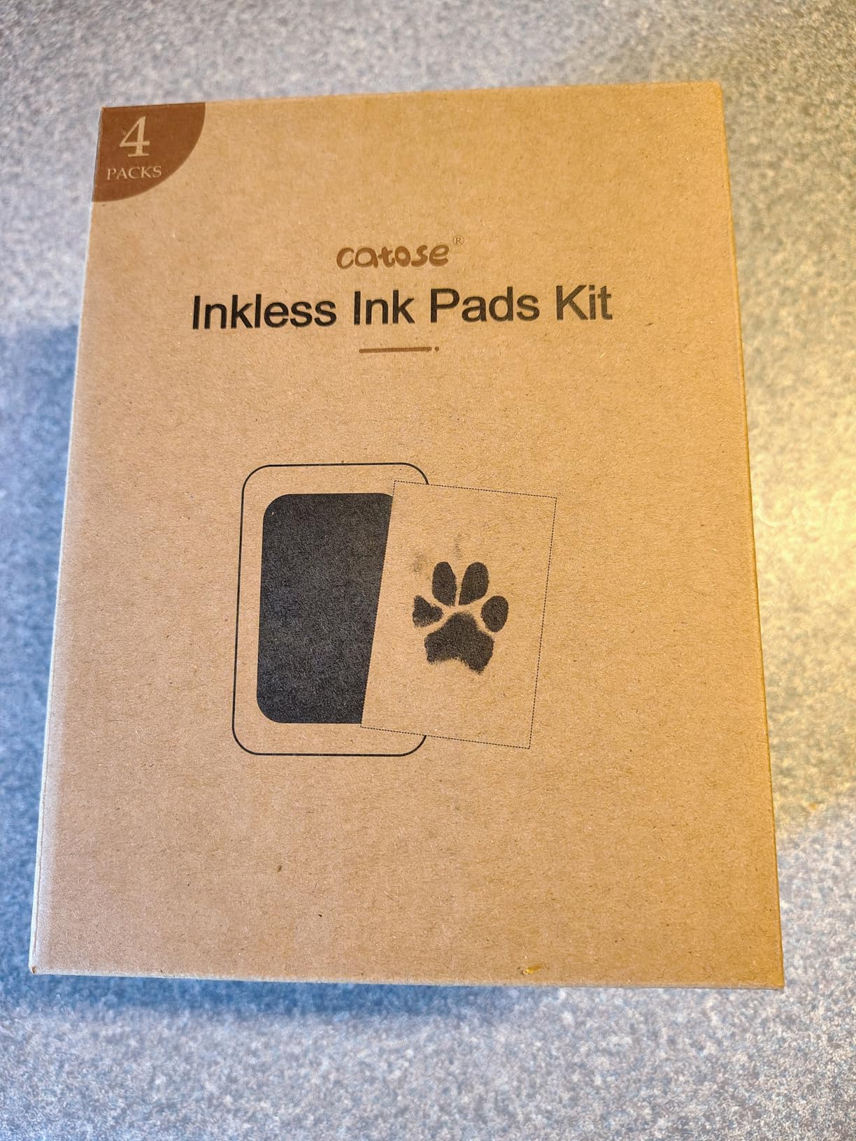 Inkless Paw Print Kit for Dogs, Cats & Babies, Clean Touch Dog Nose | Baby Handprint Kit, Mess Free Dog Paw Print Kit, 4-Pcs Ink Pads & 2 Wooden Frames customer photo 1