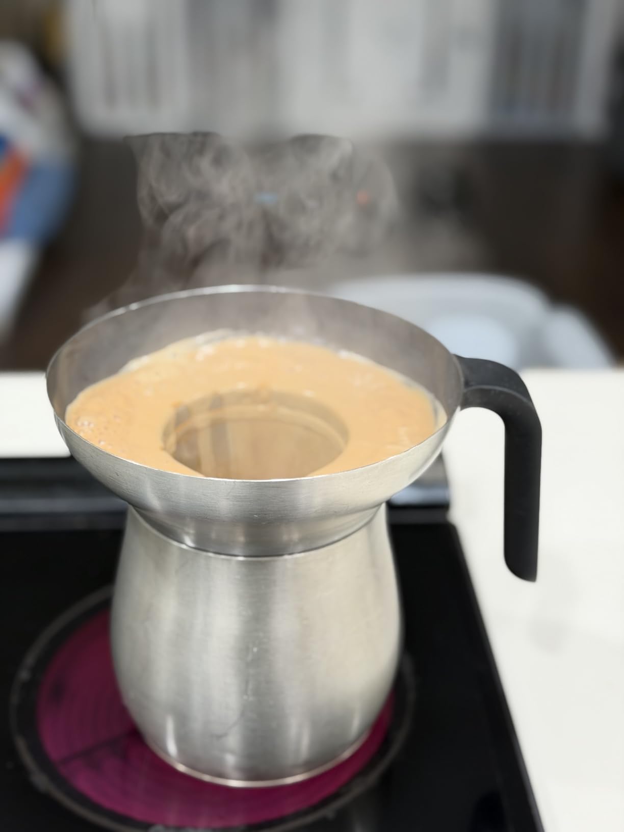 Loka Chai Maker 20oz - Authentic Masala Teapot - Stainless Steel Strainer | Authentic Loose Leaf & Iced Latte Kettle, Universal Stovetop Compatibility, Non-Stick Indian Ceramic Set customer photo 2