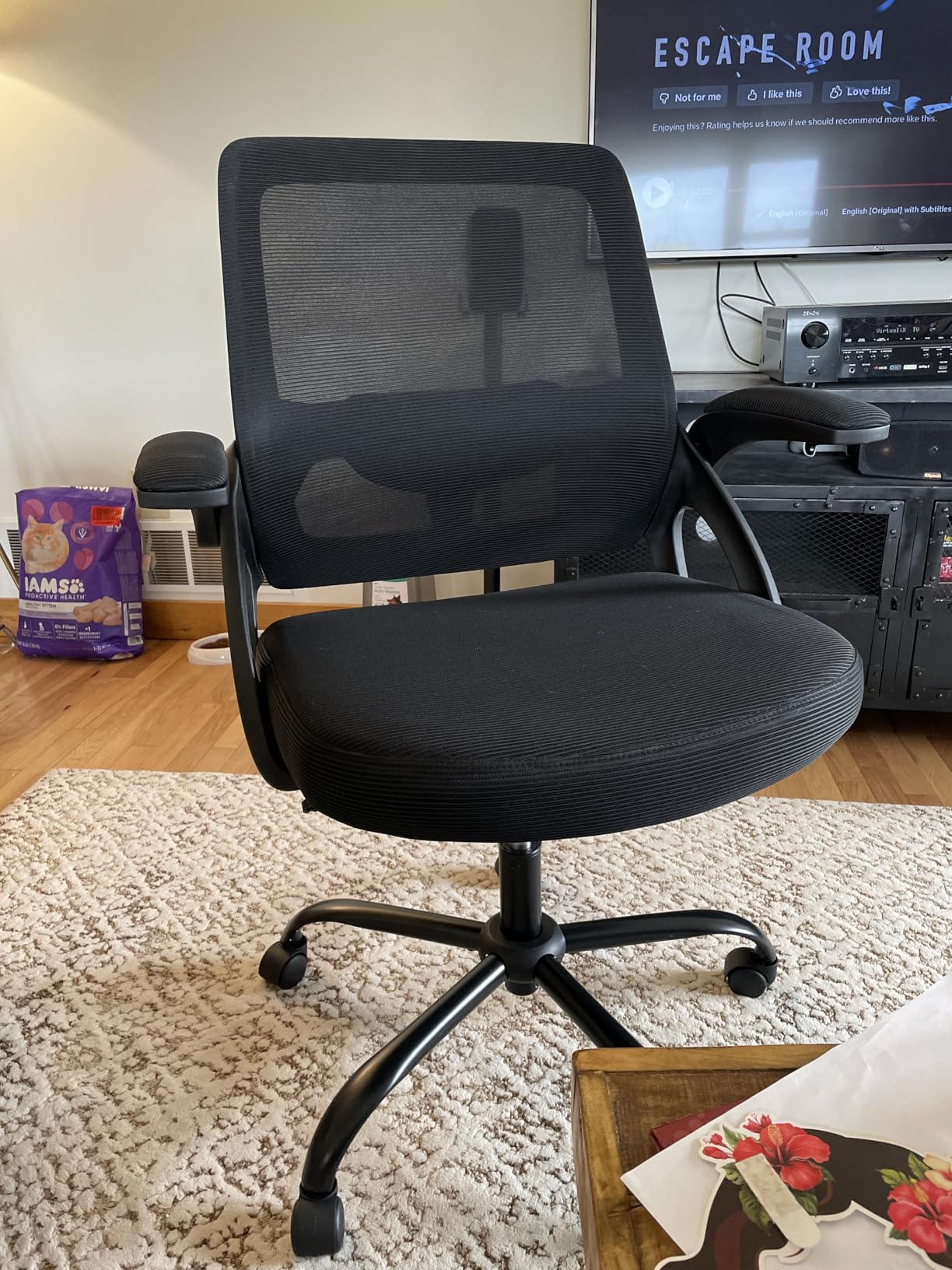 AnyGod Big and Tall Office Chair 400lbs Heavy Duty, Comfy Mesh Desk Chair | Wide Seat Computer Chair, Ideal for Heavy People, Ergonomic Design, Lumbar Support, Flip-up Armrests, Swivel Executive Chair customer photo 1