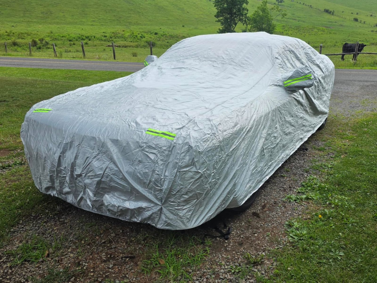 Car Cover Multi-Layer Fit for Ford Mustang 1994-2026, Chevy Camaro 2010-2026 | Migaven Waterproof Full Exterior Cover Sun Rain Protection with Door Zipper and Cotton Lining customer photo 2