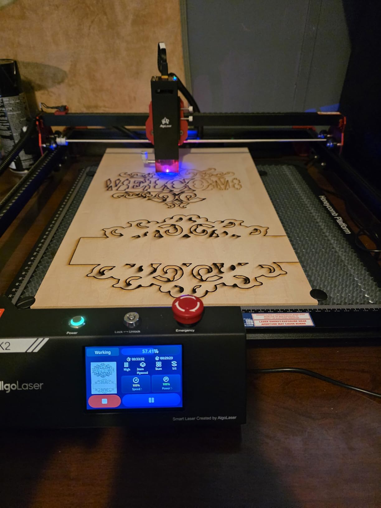 Algolaser 10W Laser Engraver Machine - Laser Engraver/Cutter with Rotary Roller & Laser Engraver Riser - Laser Engraving Machine with 3.5