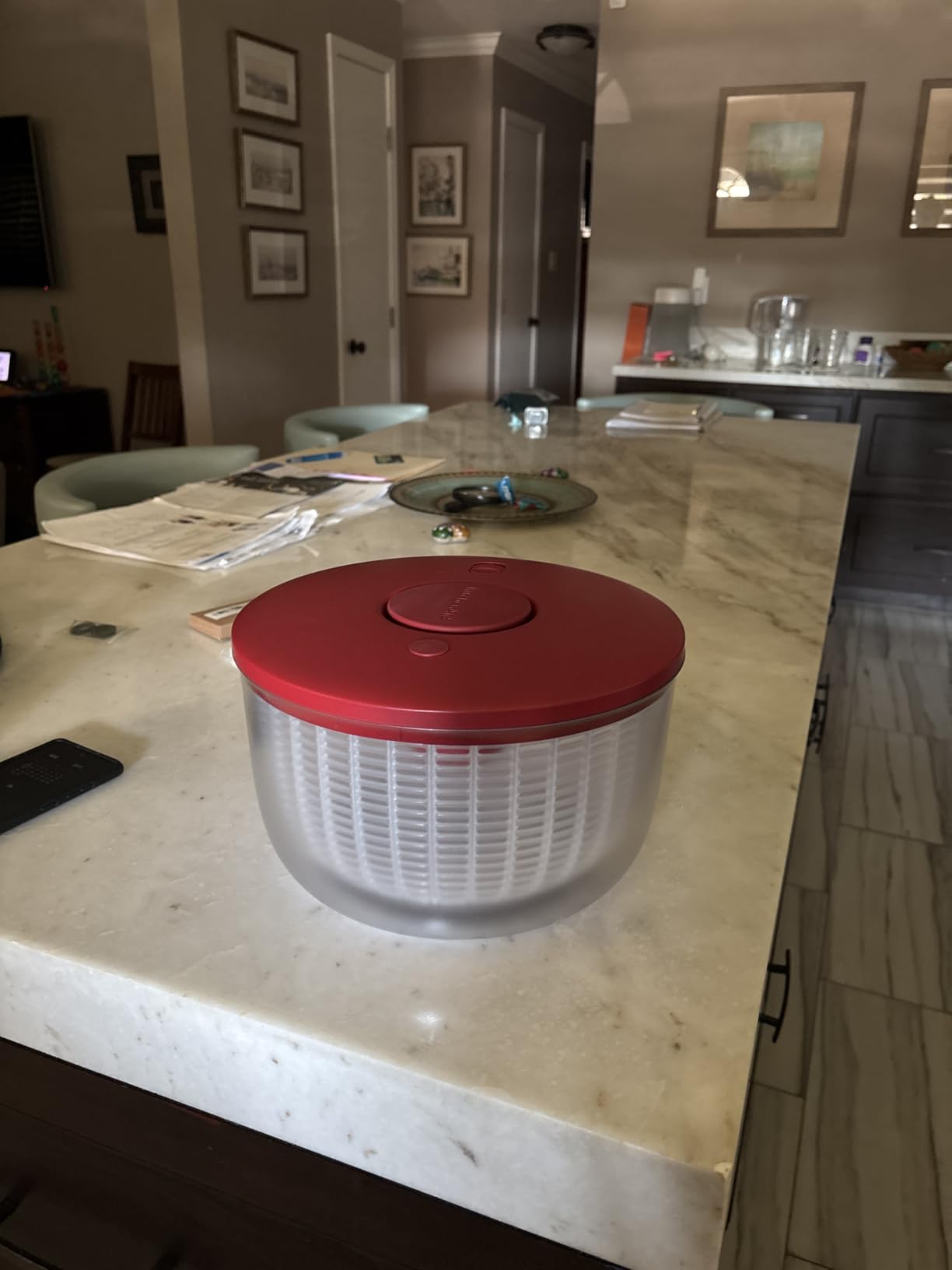 KitchenAid Universal Salad Spinner, 7.43 Quart, Mineral Water customer photo 2