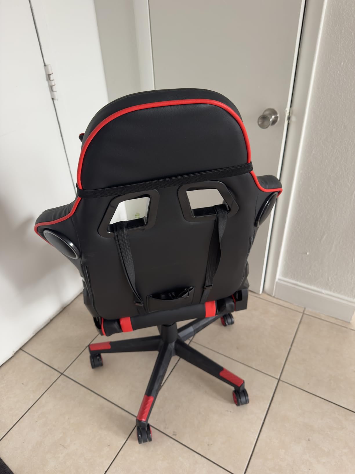 GTPLAYER Gaming Chair with Bluetooth Speakers, Adjustable Backrest and Height, 3D Armrests, Footrest, Ergonomic Computer Chair for Gamers (Brick Red) customer photo 1