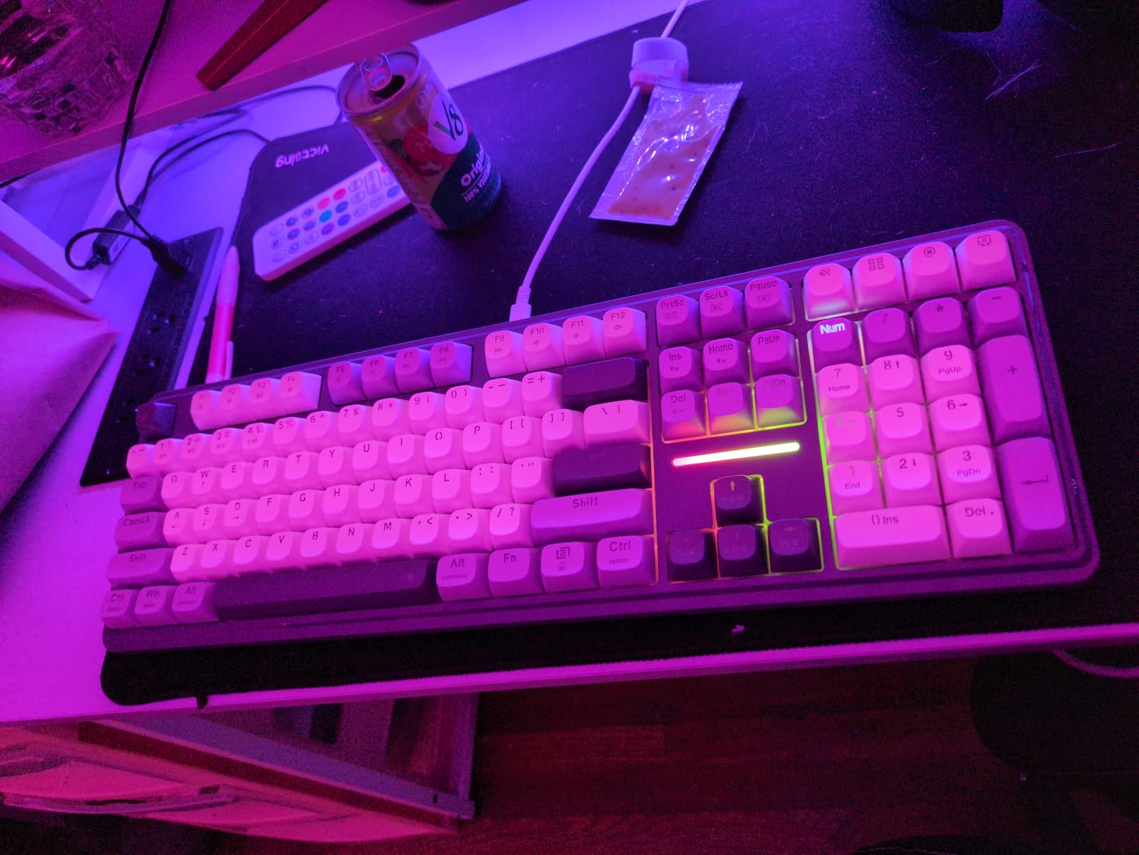 Redragon K745 PRO Wireless 108-Key Gasket RGB Gaming Keyboard, 4 Hotkeys | Extra Shortcut Keys, 0-Delay Tri-Mode, Cushioned Noise Dampening for Creamy Thocky Sound, Unfaded PBT Keycaps, PRO Software customer photo 1