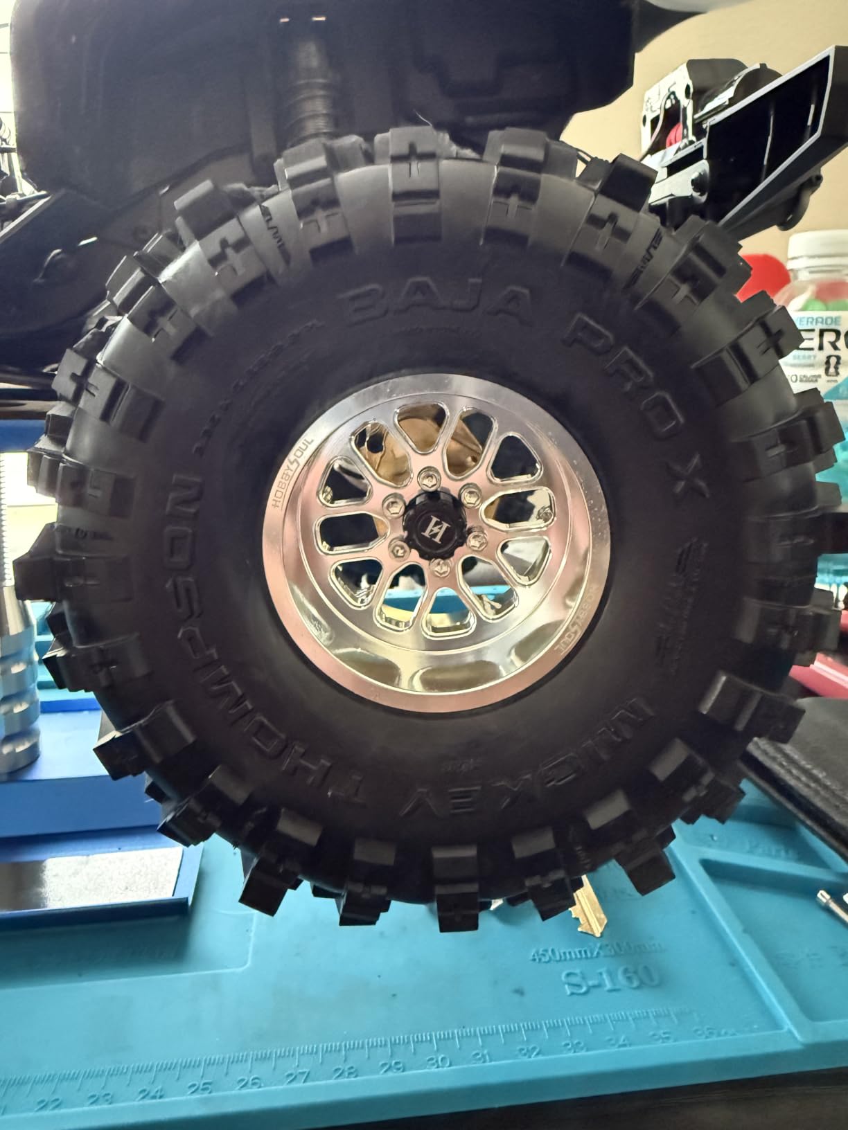 RC 2.2 Beadlock Wheels 40mm Wide 4-Pack Fits TRX4 SCX10 Capra | -11mm Negative Offset, Silver CNC Aluminum Rims with 12mm Hex Hub For 1/10 RC Crawler customer photo 2