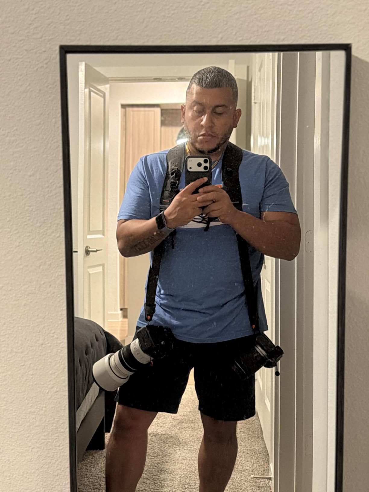 PGYTECH Camera Strap Master, Dual Shoulder Harness for 3 Cameras, 60mm Leather Ergonomic Shoulder Pad customer photo 1