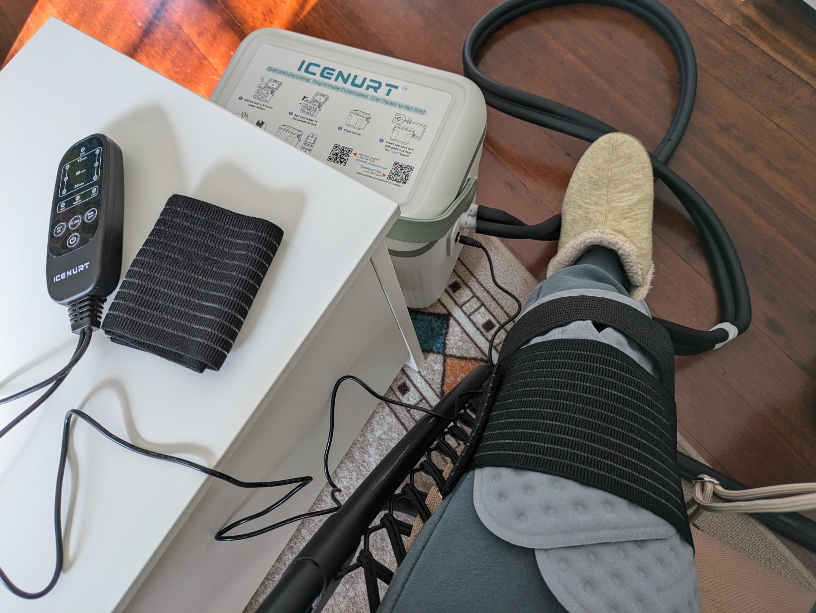 Programmable Timer Cold Therapy Machine for Shoulder w/Quiet Pump | Ice Machine for Shoulder After Surgery, Shoulder Replacement Recovery System, Cryotherapy Pain Relief w/ Shoulder Pad customer photo 1