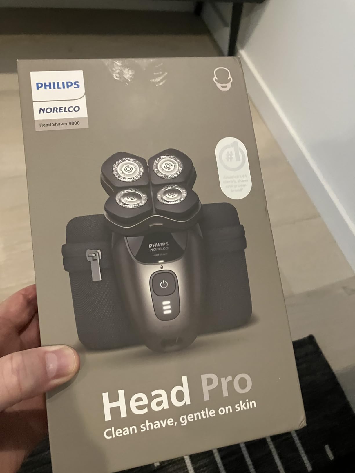Philips Norelco Head Shaver Pro 9000 (HS9980/40) Electric Shaver with 360° Flexing Head and PowerAdapt Sensor customer photo 1
