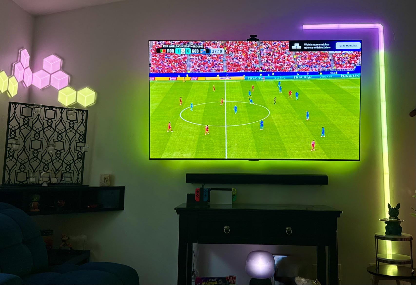 Govee TV Backlight 3 Pro with HDR Triple Camera, Sync to 55-65 Inch Screen | 5-in-1 RGBWWIC Smart LED Strip Lights for Home Theater, 75LEDs/m, Supports AI Filter, DreamView Sync, Compatible with Matter customer photo 2