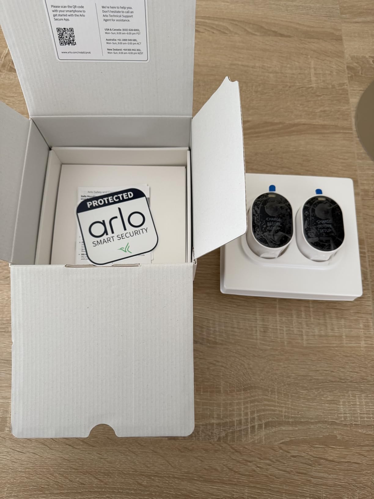 Arlo Pro Wireless Security Camera 2K HDR (6th Gen) - 4-Cam | 2K HDR video; Wireless outdoor; Rechargeable removeable battery; AI detection; Emergency Response; 1-mo Secure plan incl. customer photo 1