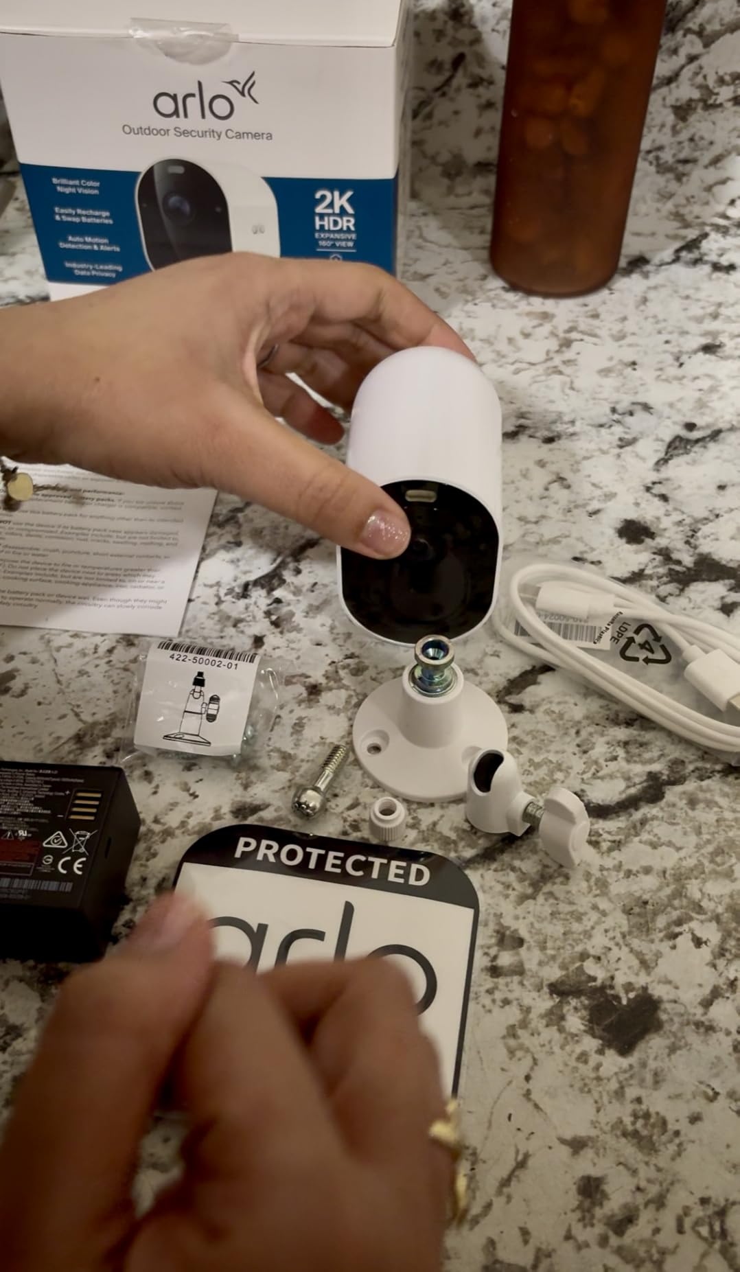 Arlo Pro Wireless Security Camera 2K HDR (6th Gen) - 4-Cam | 2K HDR video; Wireless outdoor; Rechargeable removeable battery; AI detection; Emergency Response; 1-mo Secure plan incl. customer photo 2