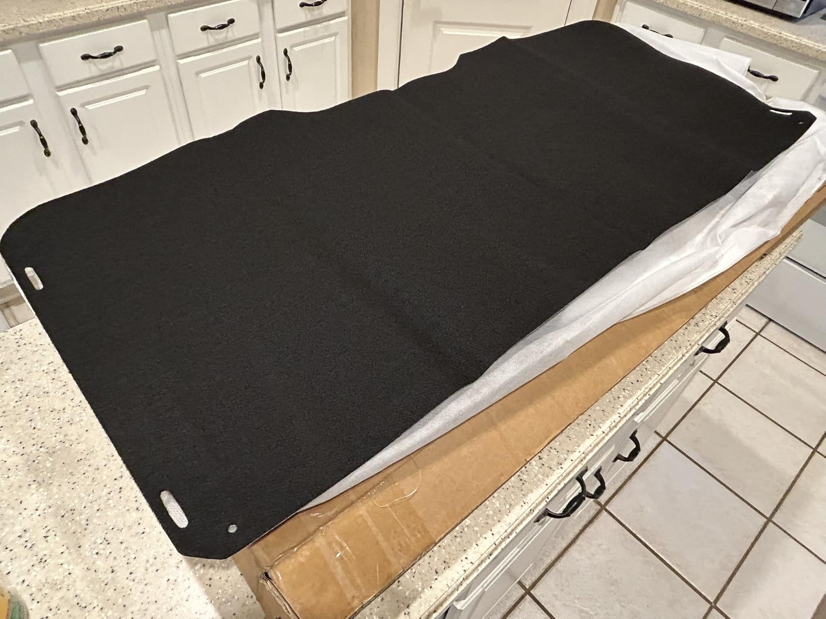 Aluminum Van Headliner Shelf for 2019 to 2025 Mercedes Sprinter | Overhead Storage, Aluminum Alloy, 110 lbs Capacity, Carpet Liner, Curtain Rod Included, No Drill Installation customer photo 1