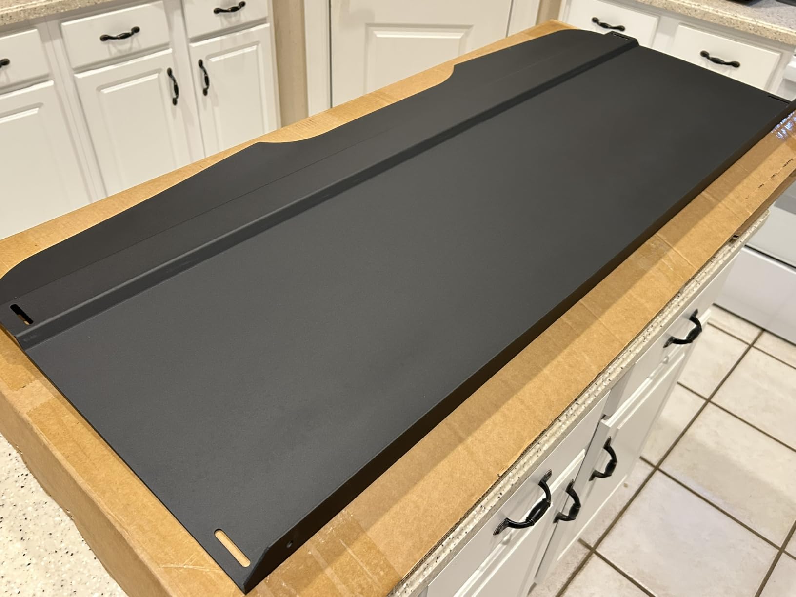 Aluminum Van Headliner Shelf for 2019 to 2025 Mercedes Sprinter | Overhead Storage, Aluminum Alloy, 110 lbs Capacity, Carpet Liner, Curtain Rod Included, No Drill Installation customer photo 2
