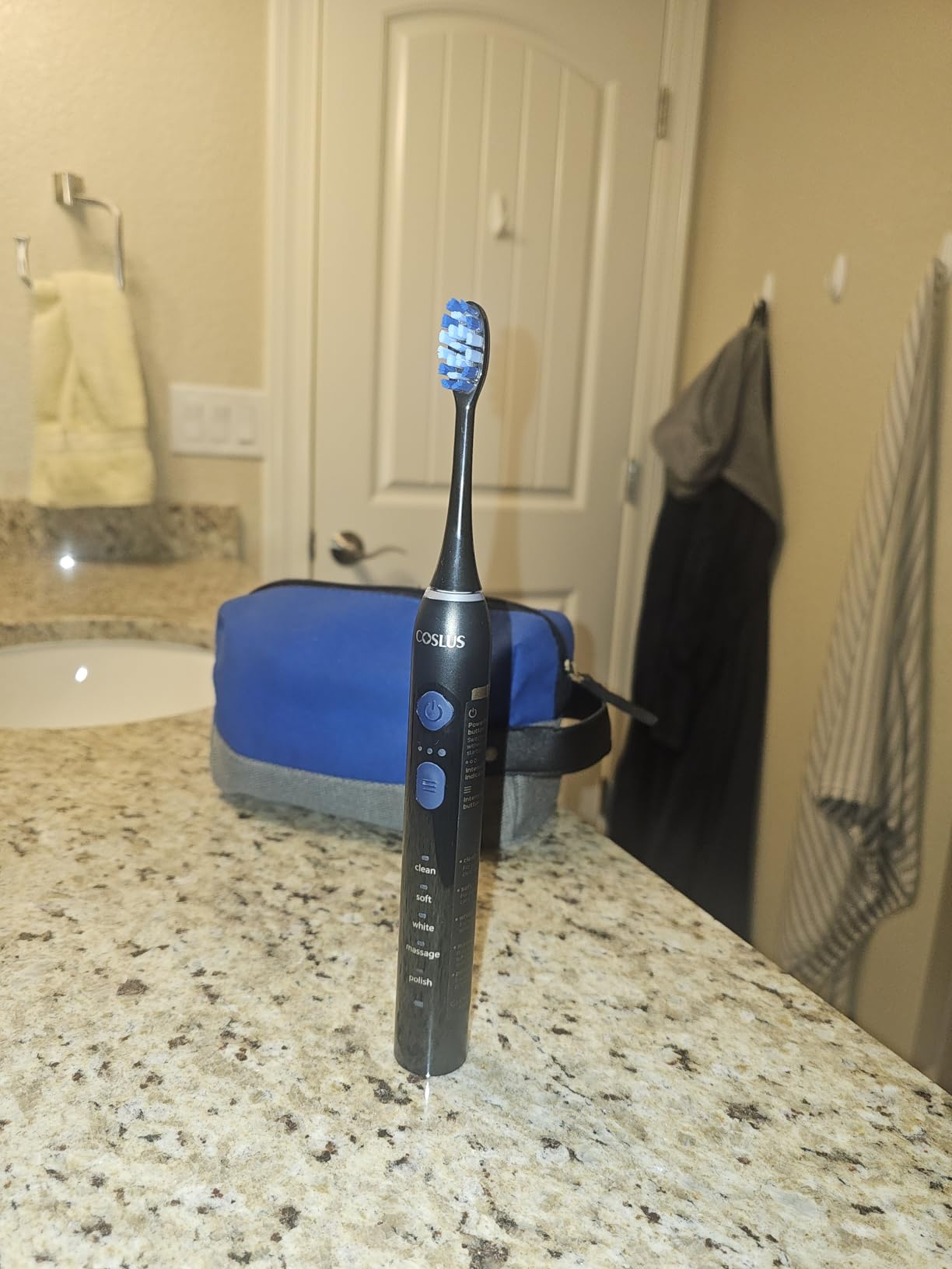 COSLUS C30 Electric Toothbrush for Adults, Effective Yet Gentle Ultra-Clean | 3 Intensities & 5 Modes, 2 Types Soft or Medium Firm Heads, Daily Care, Compact for Travel Home Family Use customer photo 2