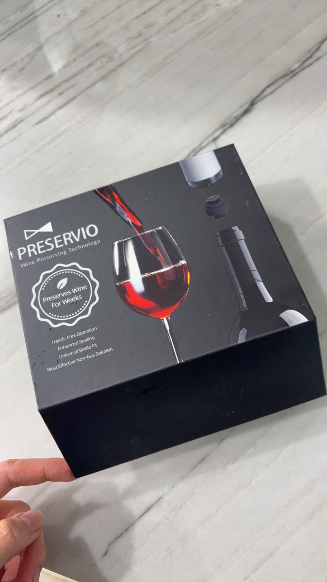 Automatic Wine Preserver, Hands-Free Pressure Control, 2 Stoppers | Pressure-Controlled Seal, No Gas or Hand Pumping - Rechargeable customer photo 2