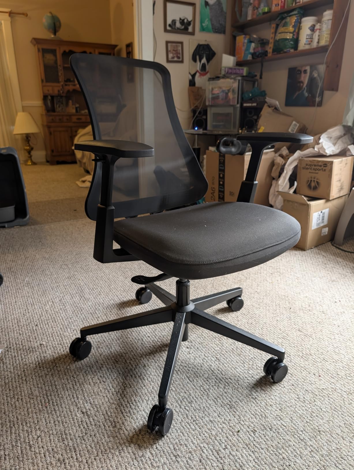 ProtoArc Flexer Ergonomic Office Chair for Women, White | Foam Sliding Seat, Airflow Mesh Back, Hair-proof Casters, Easy Assembly, Fits 5'1