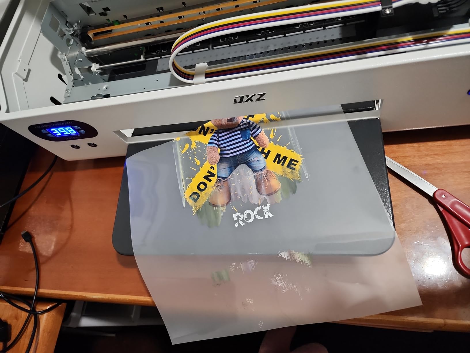 DXZ A3 DTG Printer for Direct-to-Garment Clothing - 2800 x 1440 DPI, White Ink Mixing Engine, Semi-Automatic Cleaning, Includes Electric Sprayer & Ink Kit customer photo 1