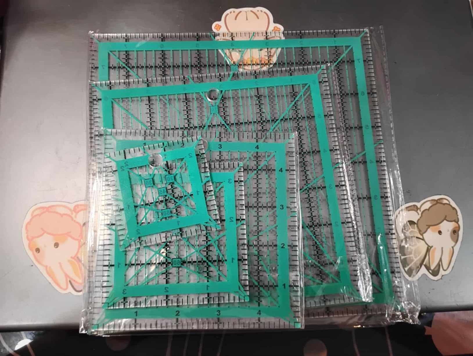 Quilting Rulers,5 Quilting Square Rulers(2.5