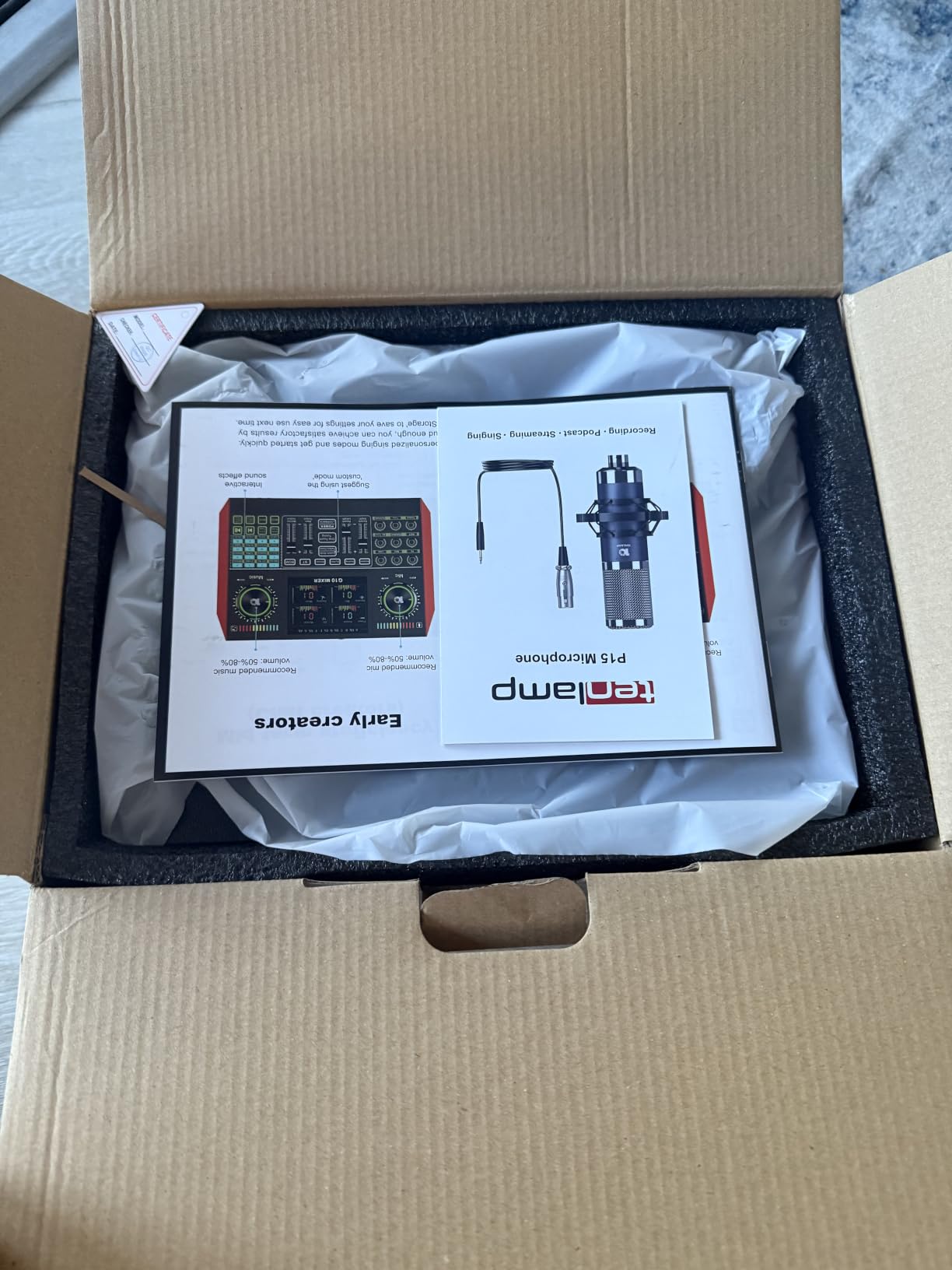 TENLAMP G10 Creator Audio Mixer Bundle with Microphone for Streaming customer photo 2