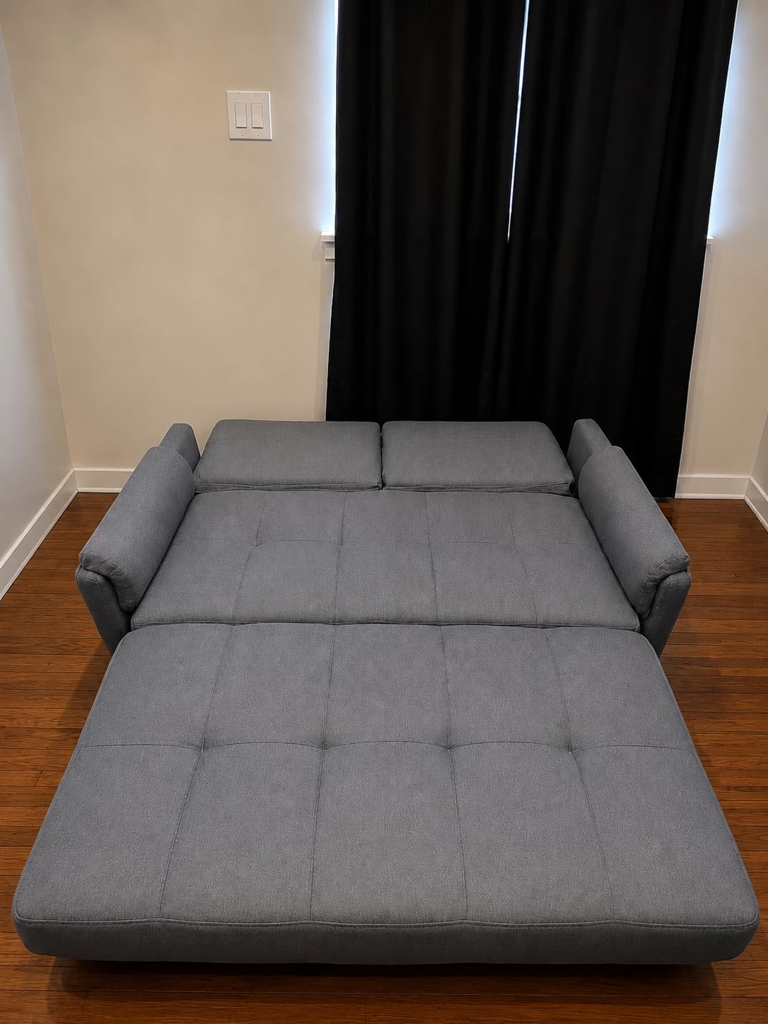 Gizoon Convertible Sofa Bed Modern Couch Bed & Small Loveseat Sleeper, Grey | 3 in 1 Pull out Couch, Space-Saving Design, 5-Position Adjustable Futon Sofa Bed for Living Room, Apartment, Guest Room customer photo 2